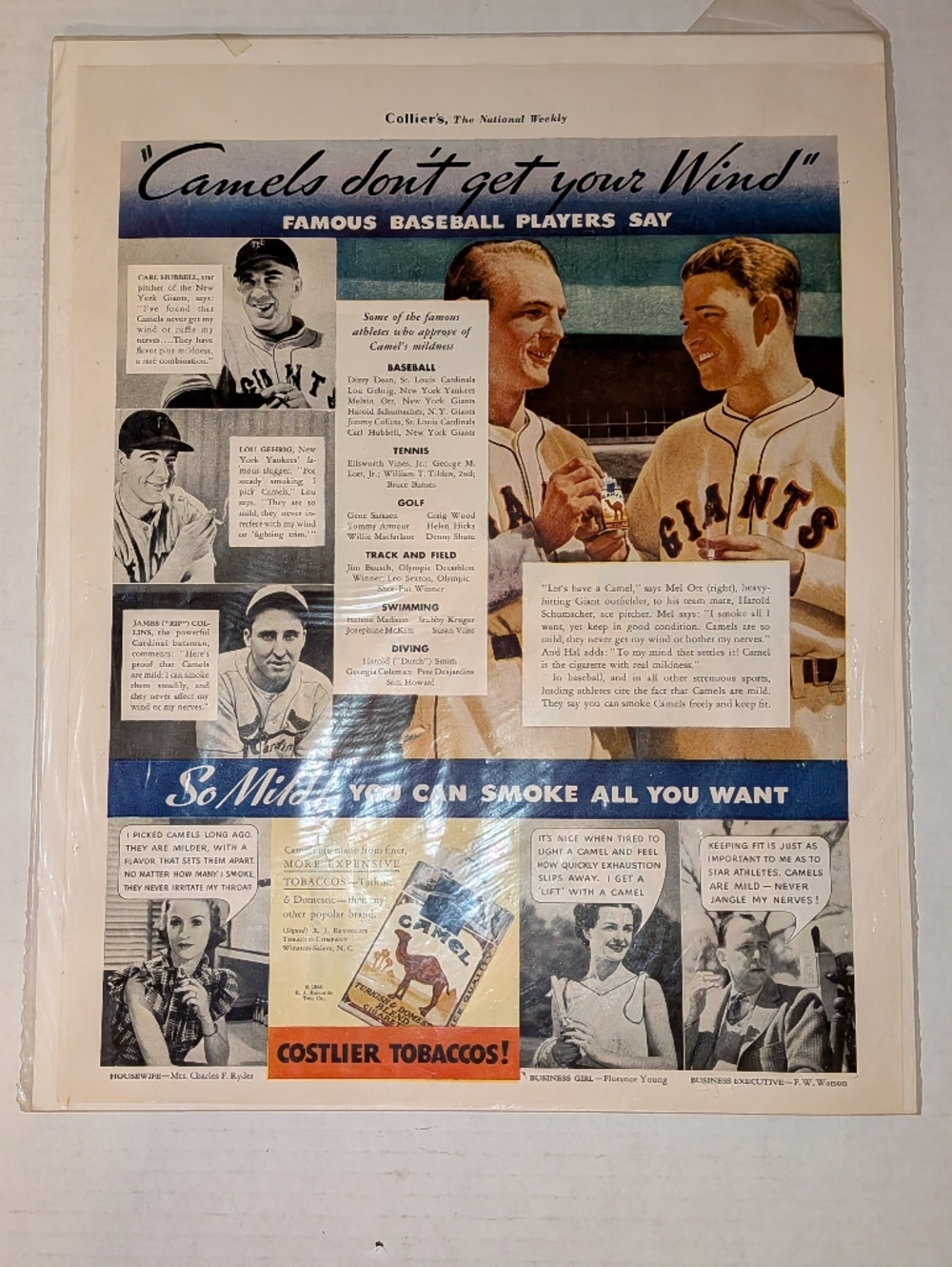 1935 Colliers The National Weekly Camel Cigarette Advertisement Vintage